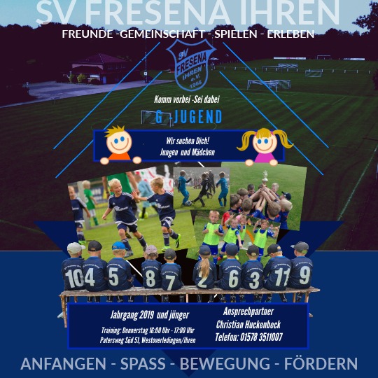 Kindgerechter Fußball Nachwuchs gesucht