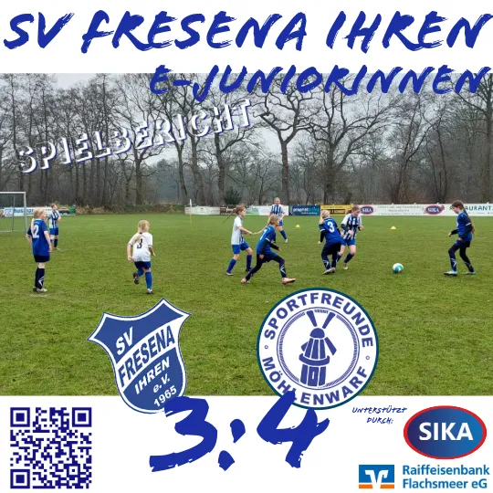 Mädchen spielen Fußball beim SV Fresena Ihren